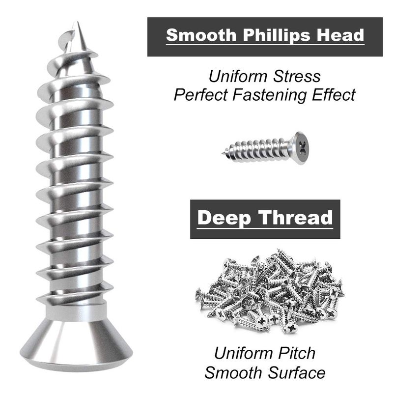 LuckIn 20 Pcs L Bracket Stainless Steel Corner Brace Sets, 90 Degree Right Angle Shelf Brackets with Screws for Wood Furniture, Chairs, Table, 50mm x 50mm, Silver, 2 Inch - Image 5